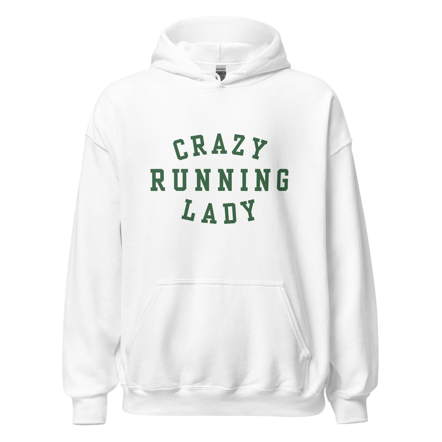 Crazy Running Lady - Green Font